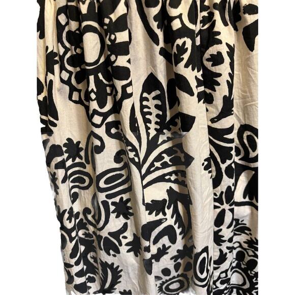 King Kong Black White Sundress Maxi Layers Italy Cotton Adjustable Straps Lace M - Picture 9 of 12
